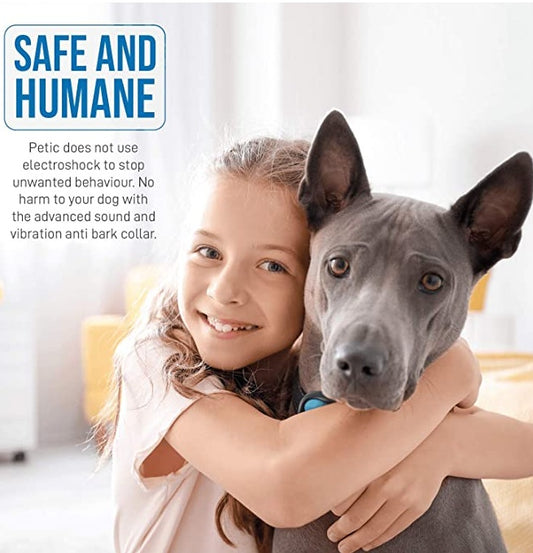 No-Shock Anti-Bark Dog Training Collar – Sound & Vibration Modes, Humane Bark Control for Dogs – Adjustable & Safe